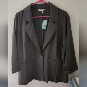 Maurices Black Relaxed Fit Blazer Jacket